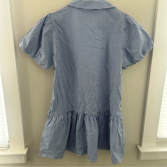 J.CREW Women's Short Sleeve Dress Size 12, Striped Cotton NWT - Picture 10 of 11